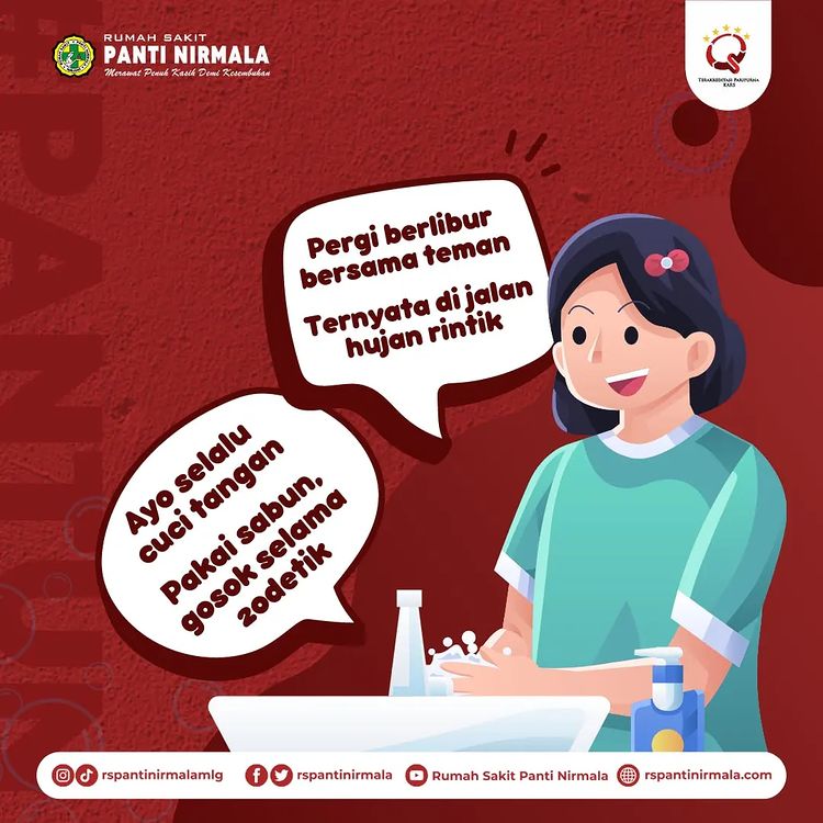 Jangan lupa selalu cuci tangan, agar terbebas dari kuman😉👌