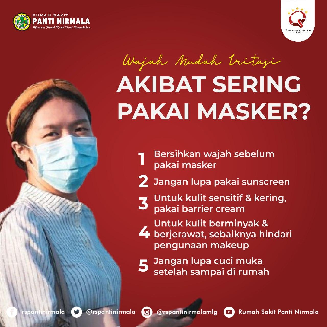 wajah Iritasi Akibat Penggunaan Masker