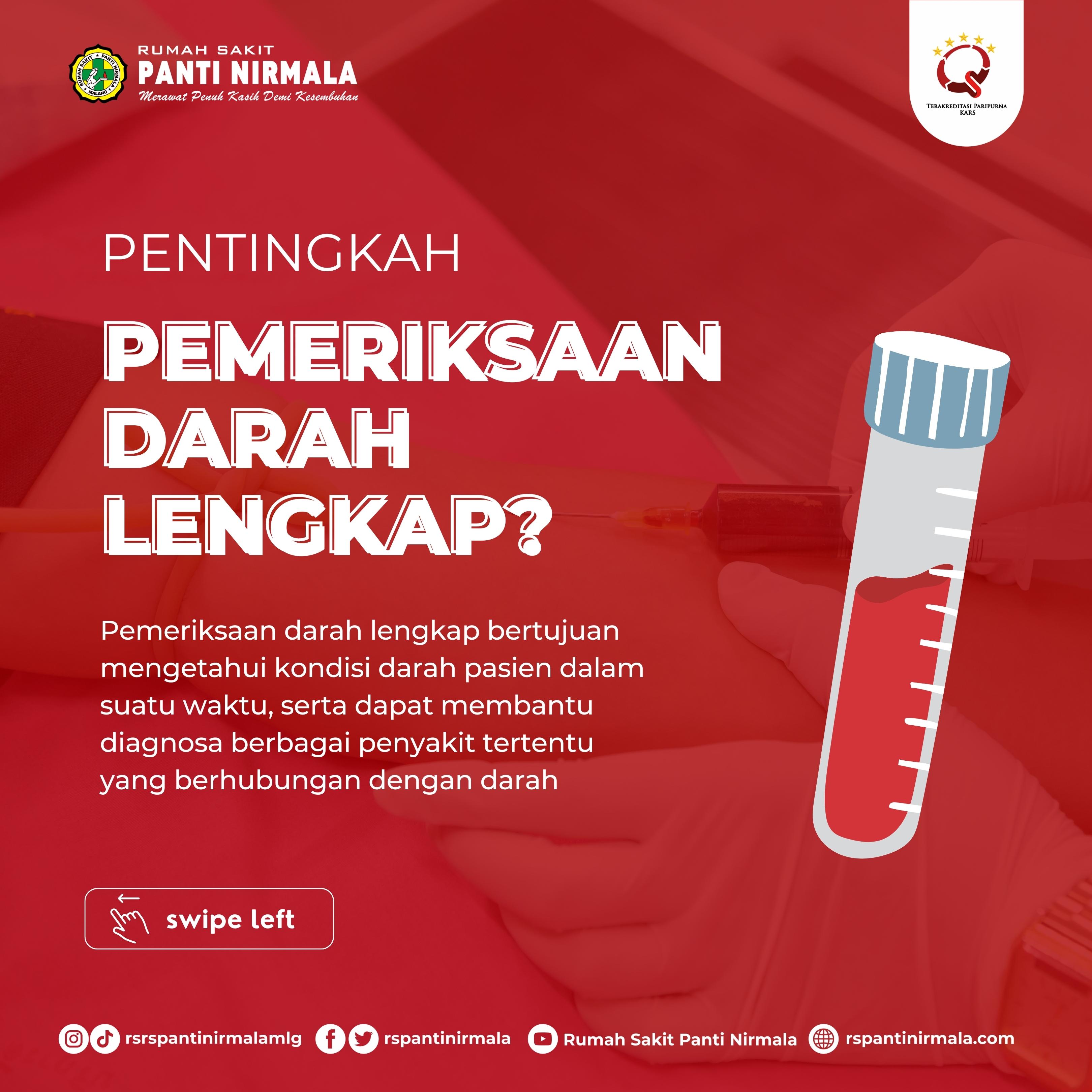 Pentingnya pemeriksaan atau cek darah lengkap