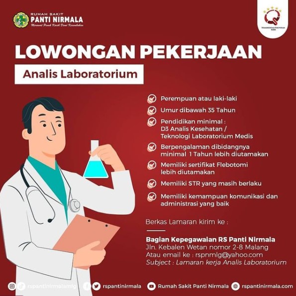 Lowongan Pekerjaan Analis Laboratorium