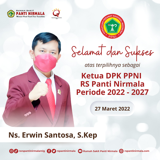 Selamat dan Sukses kepada Ns. Erwin Santosa, S.Kep