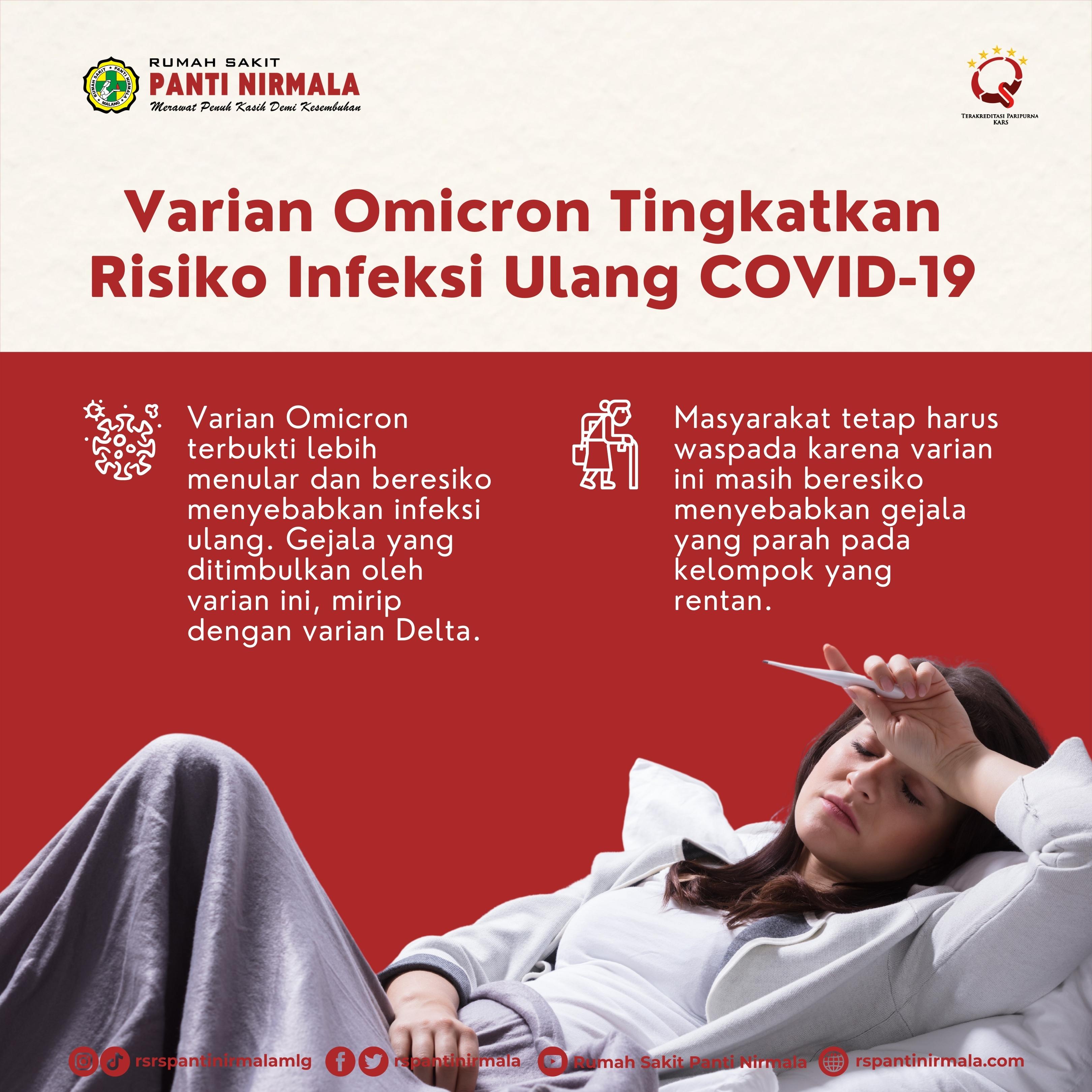 Varian Omicron Tingkatkan Risiko Infeksi Ulang COVID-19