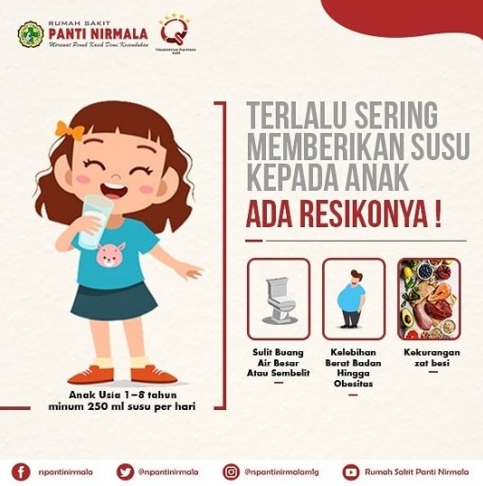 Terlalu sering memberikan susu kepada anak. Ada Resikonya!