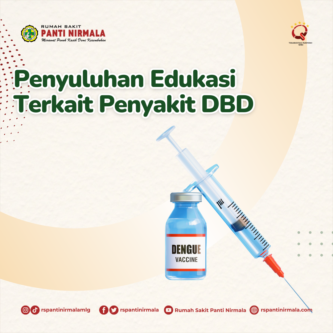 Penyuluhan Edukasi Terkait Penyakit DBD Bersama Tim PKRS dan Tips Gizi Bersama Ahli Gizi Dina Elok Wulandari, S.Gz di Area Ruang Tunggu Pasien Poliklinik Rawat Jalan