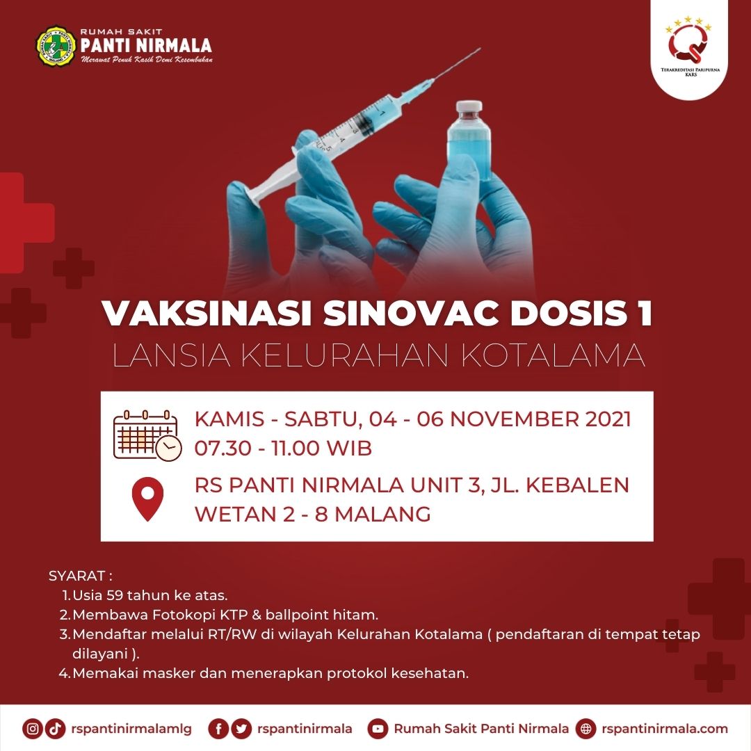 Vaksinasi Sinovac Dosis 1 Lansia Kelurahan Kotalama